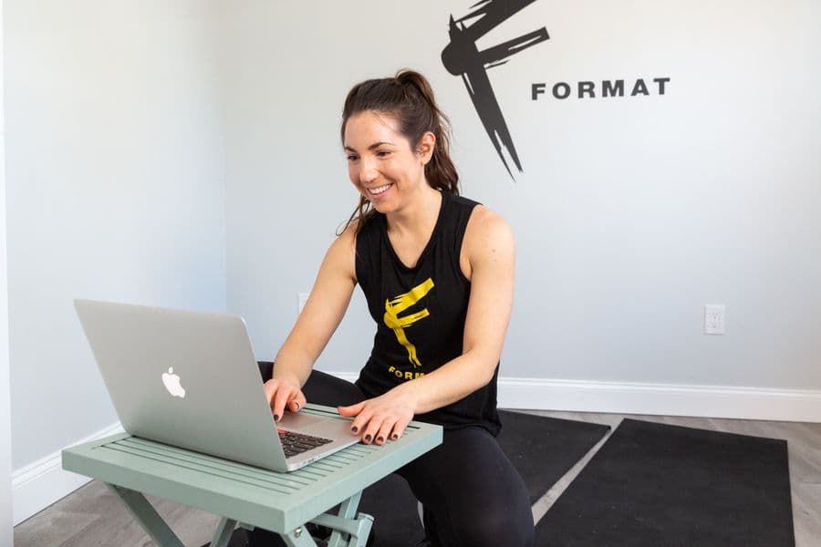 Virtual, on-demand classes on laptop at home