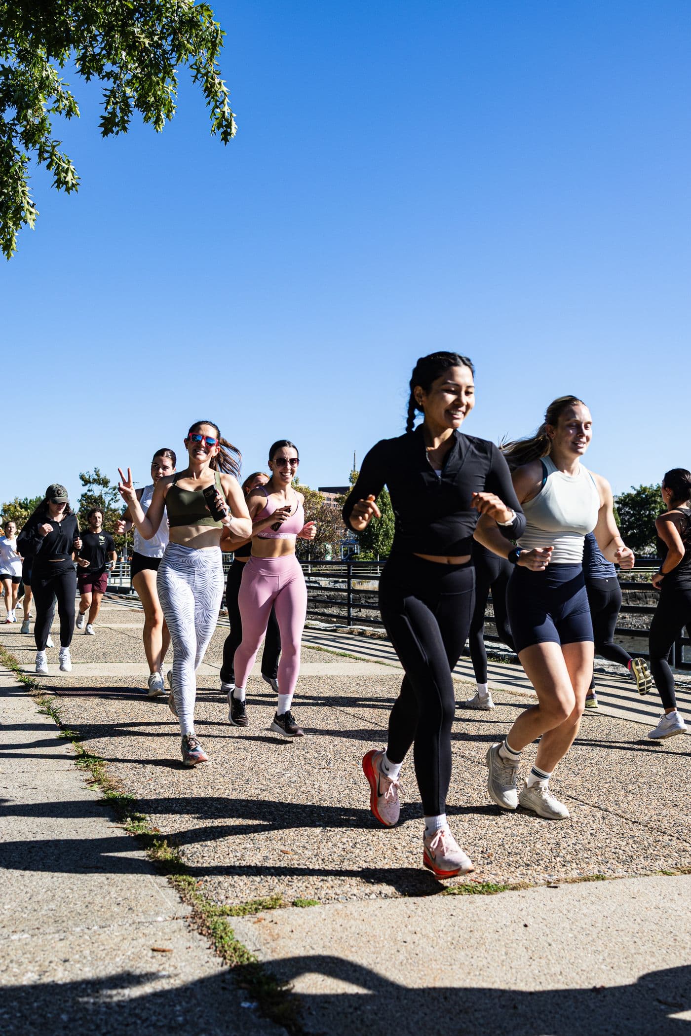 Group run club in Boston
