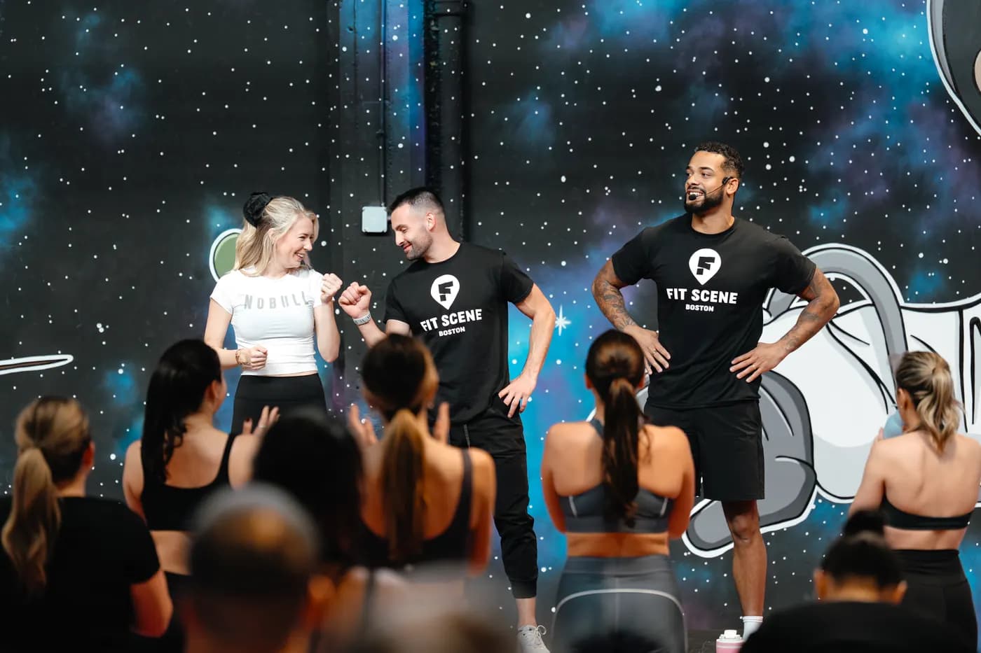 Fit Scene instructors leading a fitness event