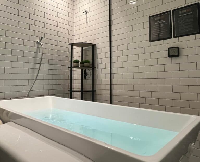 A cold plunge tub at EverybodyFights Boston — one of many cold plunge options available across the city in 2026.