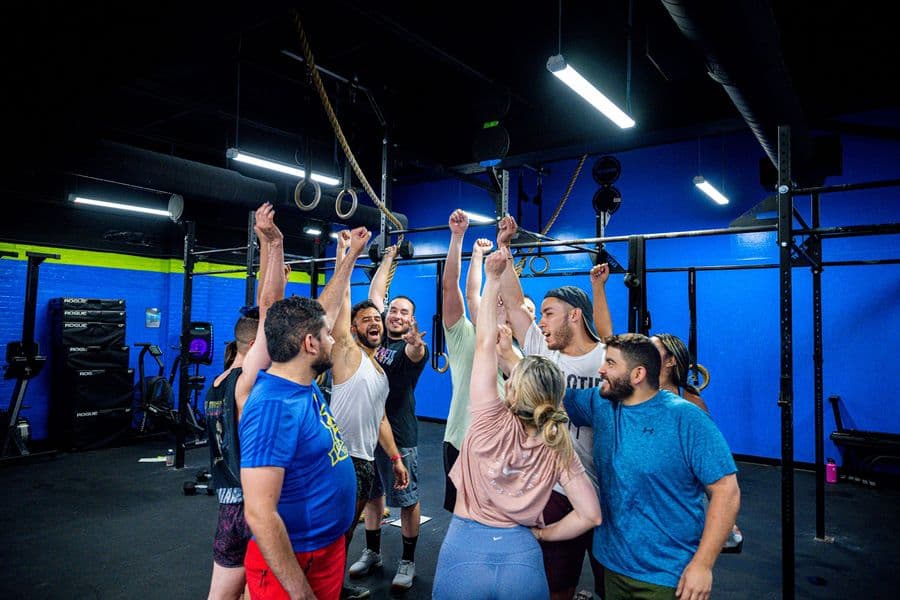 CrossFit class at EastieFit gym in East Boston