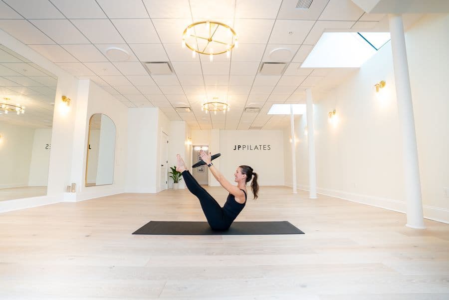 Jennifer Phelan, founder of JPPilates, at her Pilates studio in Charlestown, Boston.